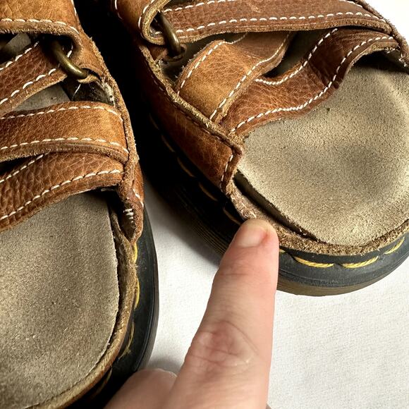 Vintage Dr. Martens Dune Fisherman Leather Chunky Sole Platform Sandals Sz US 10 - Picture 4 of 16